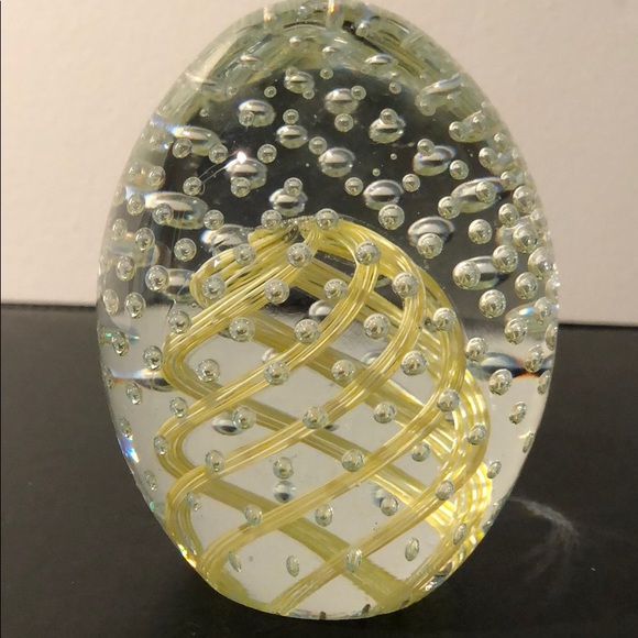 VINTAGE MURANO BULLICANTE EGG SHAPED PAPERWEIGHT - Picture 12 of 16